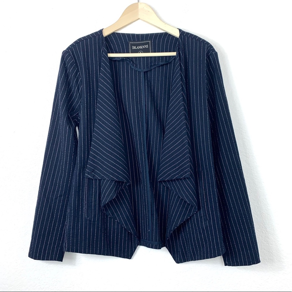 Blank NYC Mixed Media Drape Front Jacket Sm NWT